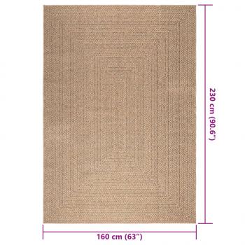 Teppich 160x230 cm Jute-Optik Innen und Außen