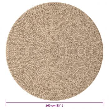 Teppich 160 cm Jute-Optik Innen und Außen