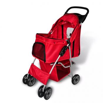 ARDEBO.de - Hundewagen Hundebuggy Rot 