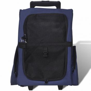 Trolley für Haustiere 3-in-1 Faltbar Blau