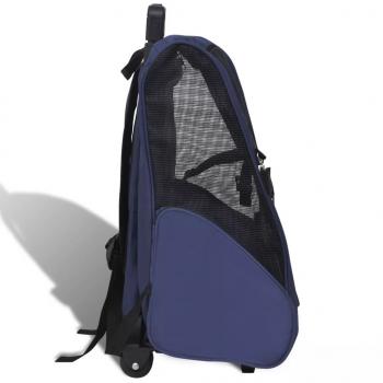 Trolley für Haustiere 3-in-1 Faltbar Blau