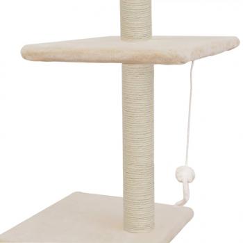 Katzen-Kratzbaum mit Sisal-Kratzsäulen 260 cm Beige