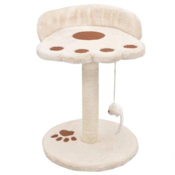 Katzen-Kratzbaum Sisal 40 cm Beige und Braun