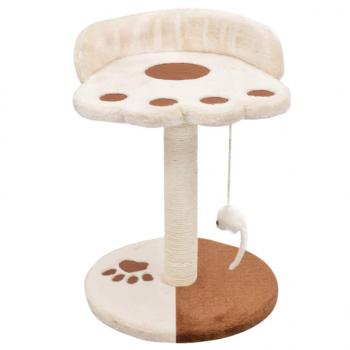 Katzen-Kratzbaum Sisal 40 cm Beige und Braun