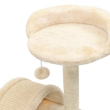 Katzen-Kratzbaum Sisal 40 cm Beige und Braun