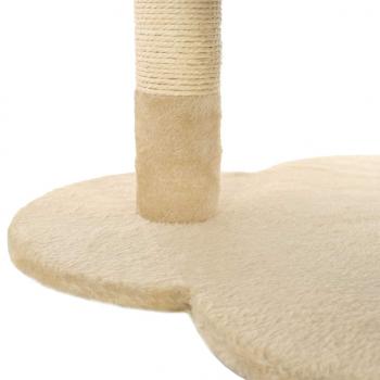 Katzen-Kratzbaum mit Sisal-Kratzstange 50 cm Beige und Braun