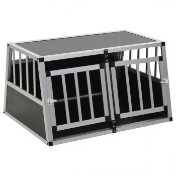 Hundetransportbox mit Doppeltür 89 x 69 x 50 cm