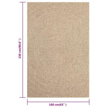 Teppich ZIZUR 160x230 cm Jute-Optik Indoor und Outdoor