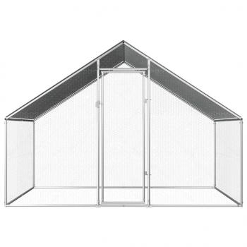 Outdoor-Hühnerkäfig 2,75x2x1,92 m Verzinkter Stahl  