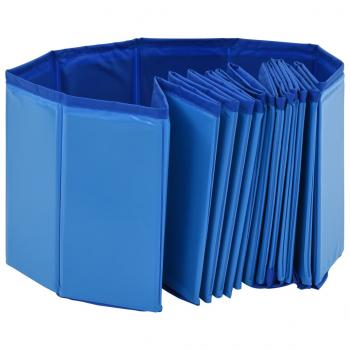 Hundepool Faltbar Blau 160 x 30 cm PVC