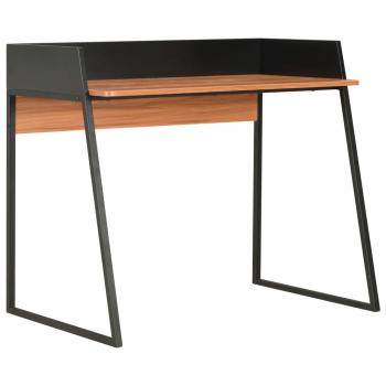 ARDEBO.de - Schreibtisch Schwarz und Braun 90x60x88 cm