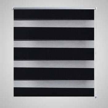 ARDEBO.de - Doppelrollo 50 x 100 cm schwarz