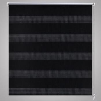 Doppelrollo Seitenzug 120 x 175 cm schwarz