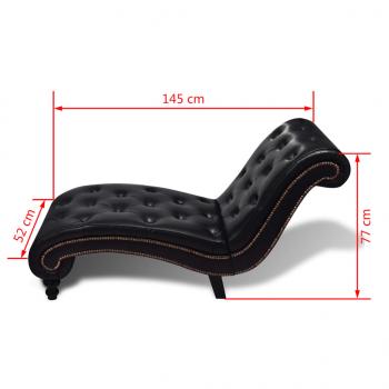 Chaiselongue Braun Kunstleder 