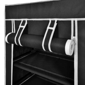 Schuhschrank Schuhregal Schuhablage 5 Schicht 58 x 28 x 106 cm Schwarz