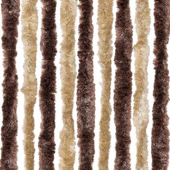 Insektenschutz-Vorhang Beige und Hellbraun 90x220 cm Chenille