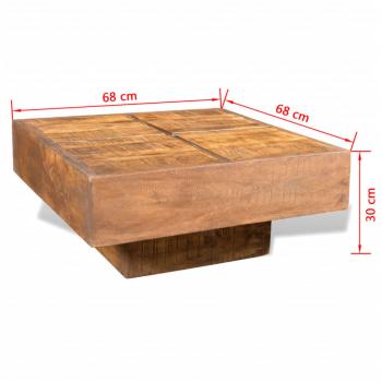 Couchtisch Braun Quadratisch Massivholz Mango 