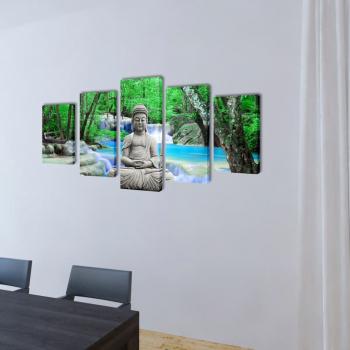 Bilder Dekoration Set Buddha 200 x 100 cm