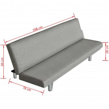 Schlafsofa Grau Polyester