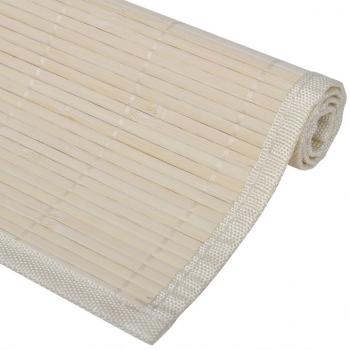 6 Bambus-Platzdeckchen 30 x 45 cm Natur