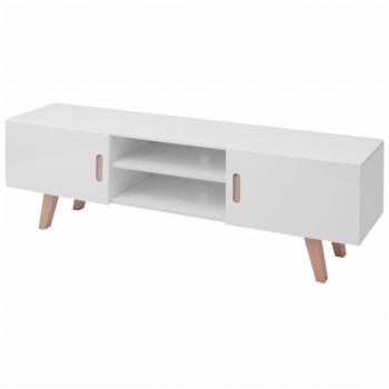 ARDEBO.de - TV-Schrank MDF 150x35x48,5 cm Hochglanz-Weiß