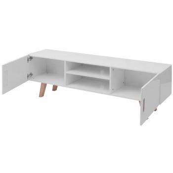 TV-Schrank MDF 150x35x48,5 cm Hochglanz-Weiß