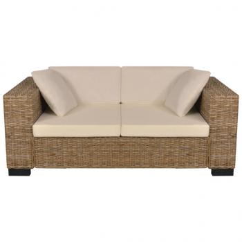 2-Sitzer Sofa Echtes Rattan 