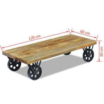 Couchtisch Mangoholz 120x60x30 cm