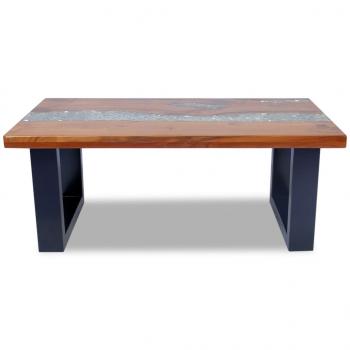 Couchtisch Teak Harz 100x50 cm