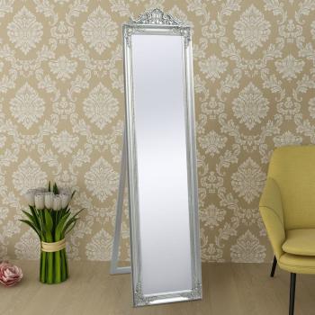 Standspiegel im Barock-Stil 160x40 cm Silbern