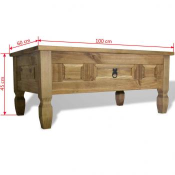 Couchtisch Mexiko-Stil Kiefernholz 100x55x44 cm