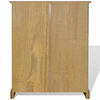 Bücherschrank 3 Fächer Mexiko-Stil Kiefernholz 81x29x100 cm