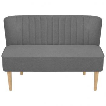 Sofa Stoff 117 x 55,5 x 77 cm Hellgrau