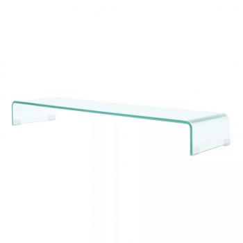 ARDEBO.de - TV-Tisch/Bildschirmerhöhung Glas Transparent 100x30x13 cm