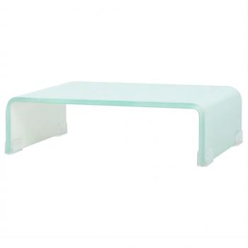 ARDEBO.de - TV-Aufsatz/Monitorerhöhung Glas Grün 40x25x11 cm