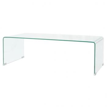 ARDEBO.de - Couchtisch Hartglas 98x45x30 cm Transparent