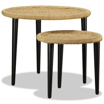 ARDEBO.de - Couchtisch-Set 2-tlg. Naturjute