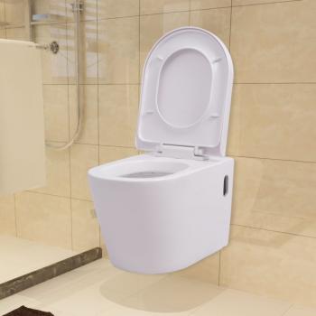 ARDEBO.de - Wandmontierte Toilette Keramik Weiß