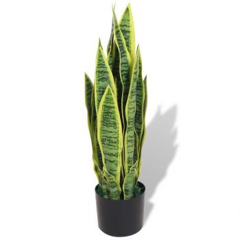 ARDEBO.de - Künstliche Sansevieria Bogenhanf mit Topf 65 cm Grün