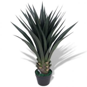 ARDEBO.de - Künstliche Yucca-Pflanze mit Topf 85 cm Grün