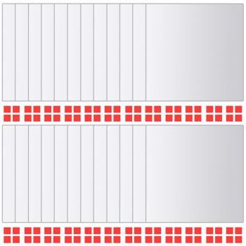 24-tlg. Spiegelfliesen-Set Quadratisch Glas