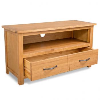 TV-Schrank 90x35x48 cm Massivholz Eiche