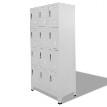 Schließfachschrank mit 12 Fächern 90x45x180 cm  