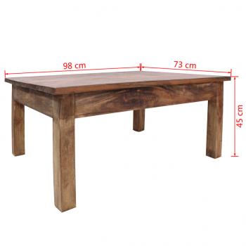 Couchtisch Altholz Massiv 98x73x45 cm