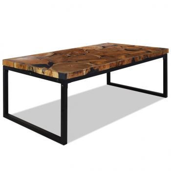 ARDEBO.de - Couchtisch Teak Harz 110x60x40 cm