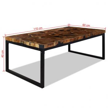 Couchtisch Teak Harz 110x60x40 cm