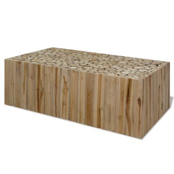 ARDEBO.de - Couchtisch Echtes Teakholz 90x50x30 cm