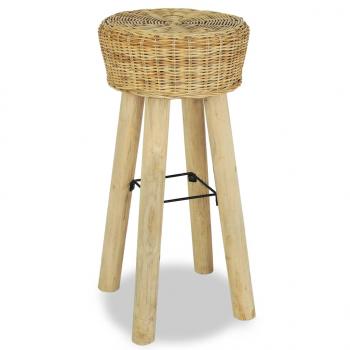 Barhocker 2 Stk. Natur Rattan