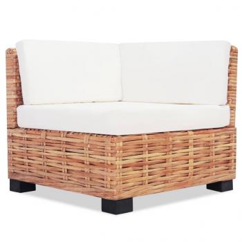 Sofagarnitur 18-tlg. Natürliches Rattan