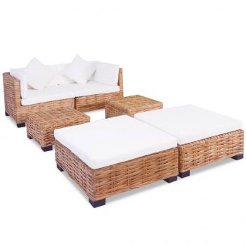 ARDEBO.de - Sofagarnitur 16-tlg. Natürliches Rattan